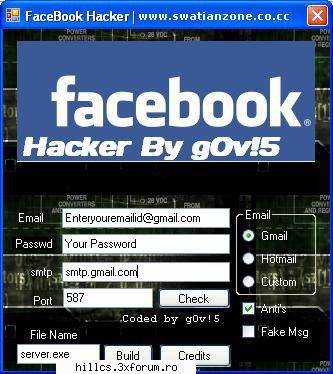 un program care lam gasit pe chf care face spam la :)  si apoi il puteti folosi ca rat avand control