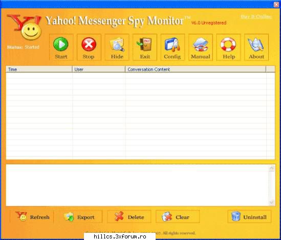 spy monitor pentru yahoo messenger este un soft care ruleaza subtil in mod invizibil pe pe care este